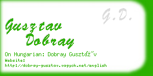 gusztav dobray business card